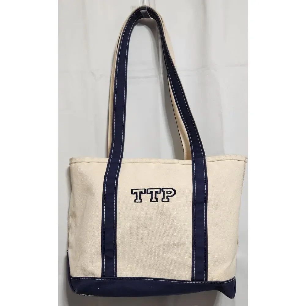 90's LL Bean Boat and Tote‎ Canvas Bag 